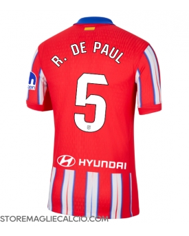 Atletico Madrid Rodrigo De Paul #5 Maglia Gara Casa Repliche 2024-25